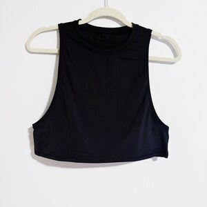 Lululemon - Black Mesh Crop Tank Top
